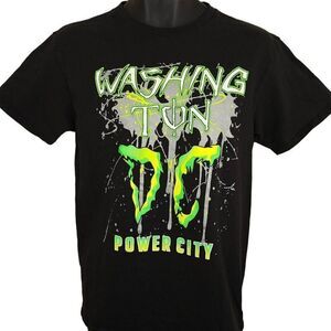 Vintage Washington DC T Shirt Mens Size Small Black Y2K Power City Destination